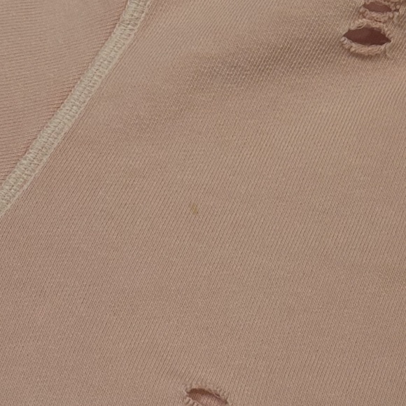 Lily & Lottie Chelsea Deboer Distressed Hoodie Size Medium Light Pink Raw Edges - Picture 13 of 13